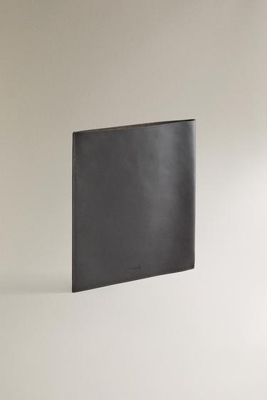 LEATHER IPAD CASE - Chocolate Brown by Zara - Image 1