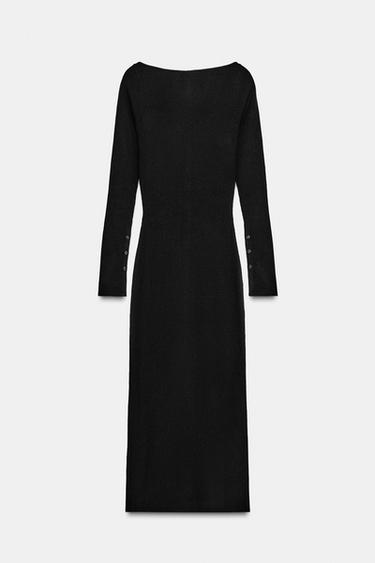 GERIPPTESTES MIDI-KLEID - Schwarz von Zara