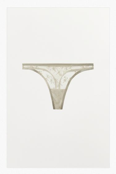 BLONDERET TANGA - knæk. hvid fra Zara