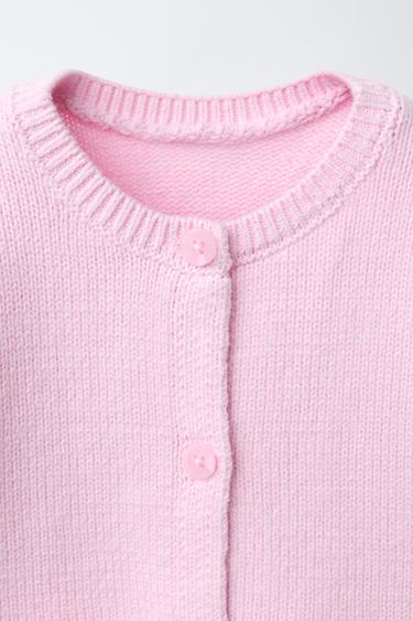 CARDIGAN WITH HEART POCKETS - Pink by Zara - Image 2