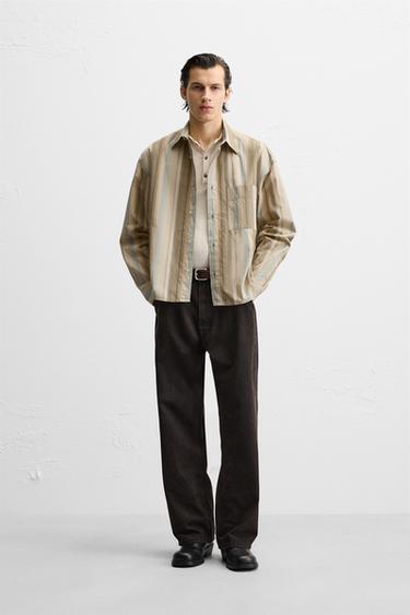 Zara STRIPED SHIRT - Green stripe - Image 0
