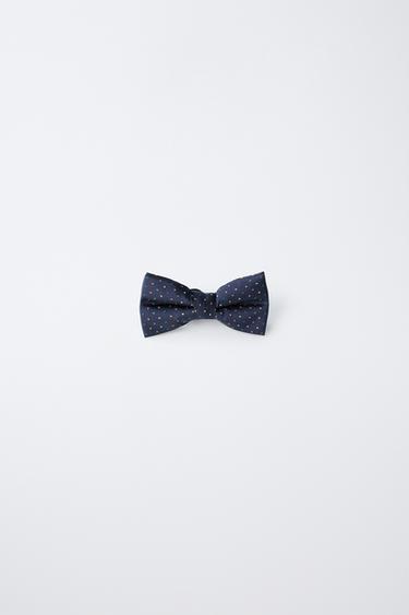 POLKA DOT PRINT BOW TIE - Blue by Zara