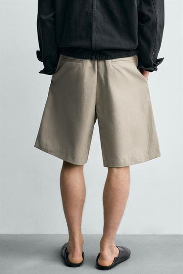 SHORT RELAXED FIT LIN-COTON - Vison de Zara - Image 2