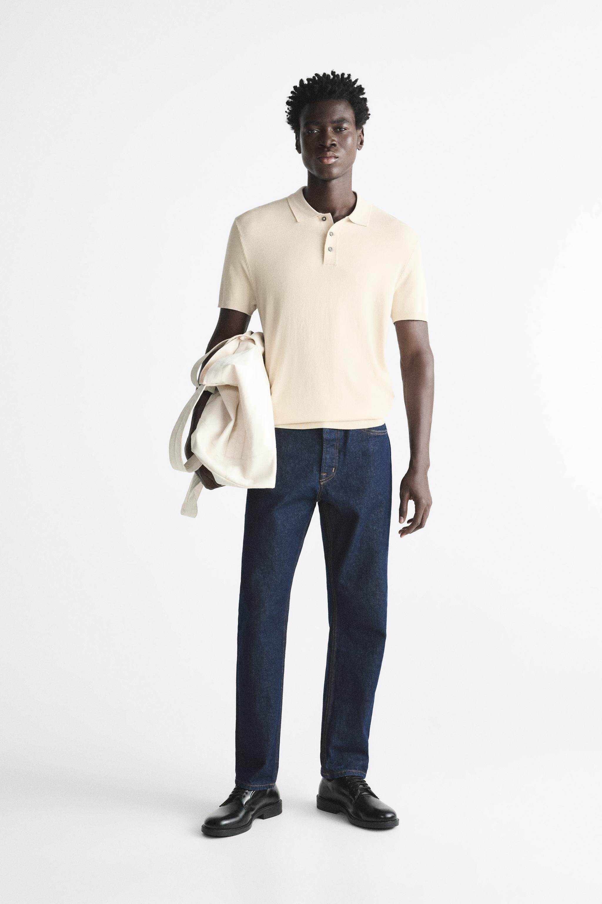 Polo blanco cheap hombre zara