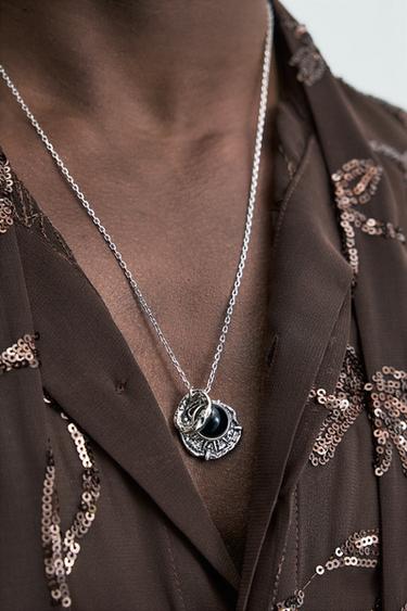 Ancien chaine pendentif en argent cristal de roche rose bijou vintage 5566 Ancien chaine pendentif en argent cristal de roche rose bijou vintage 5566