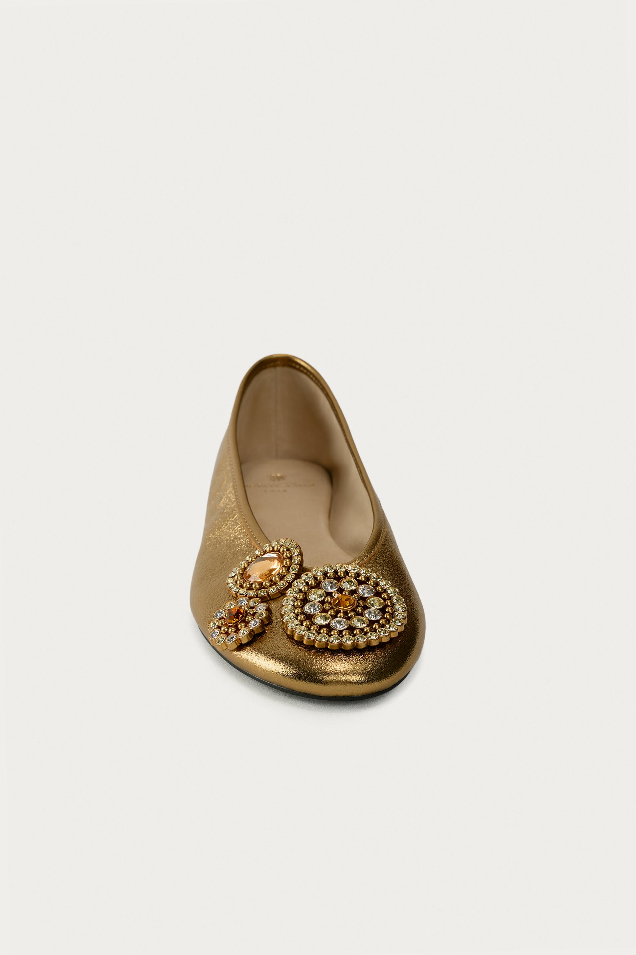 MARISA BERENSON X ZARA LEATHER BALLET FLATS