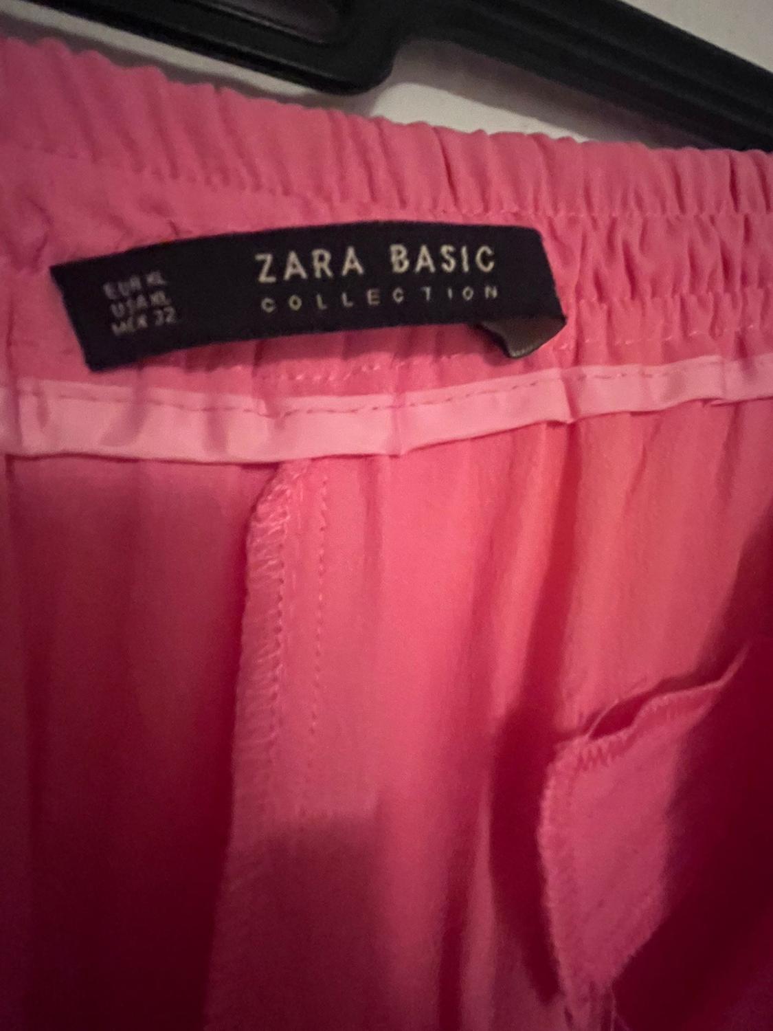 PANTALÓN FLUIDO ROSA CON GOMA CINTURA Y CORDÓN AJUSTABLE - Image 3