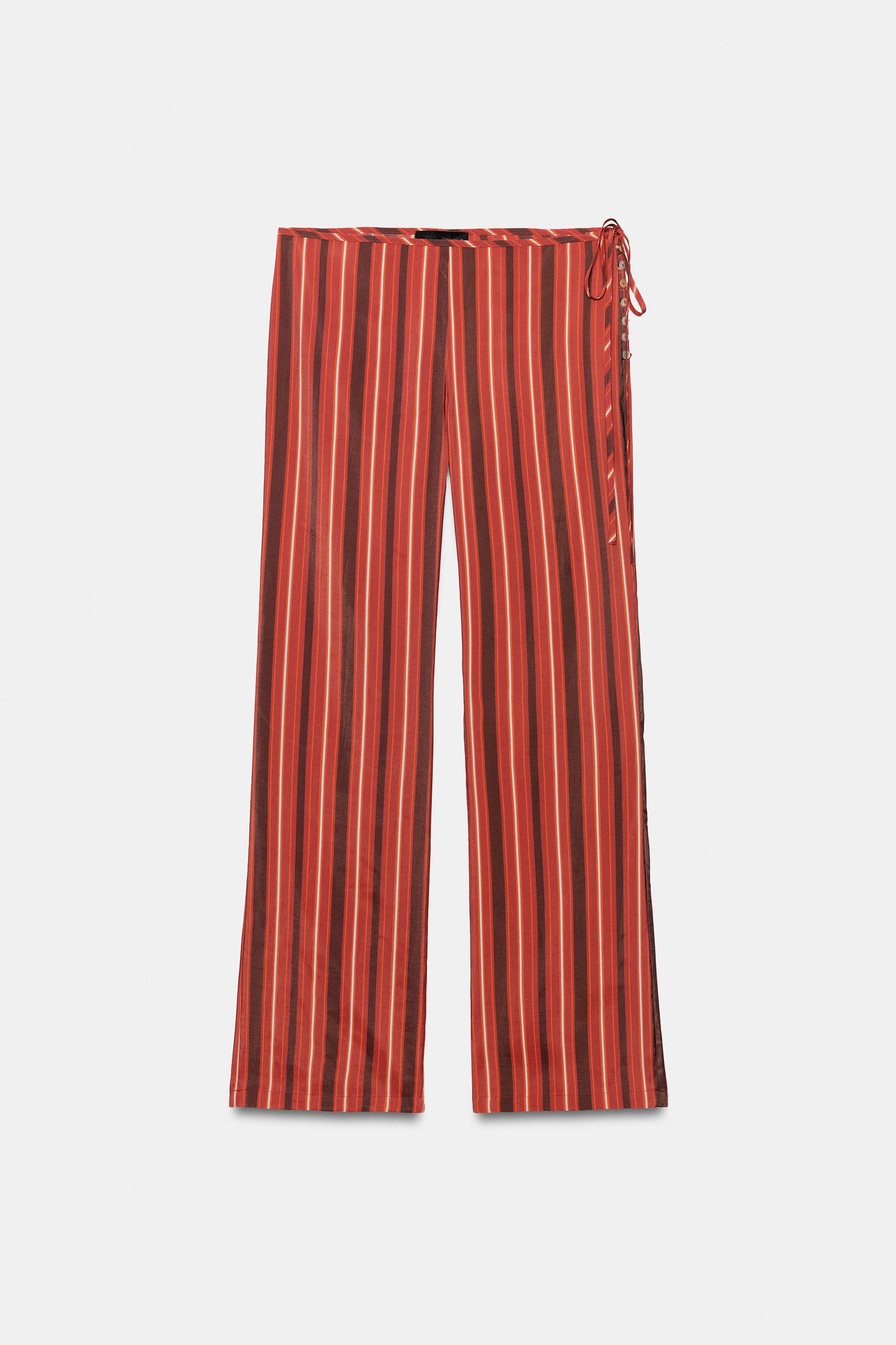 ÇİZGİLİ DÖKÜMLÜ PANTOLON - Görsel 10