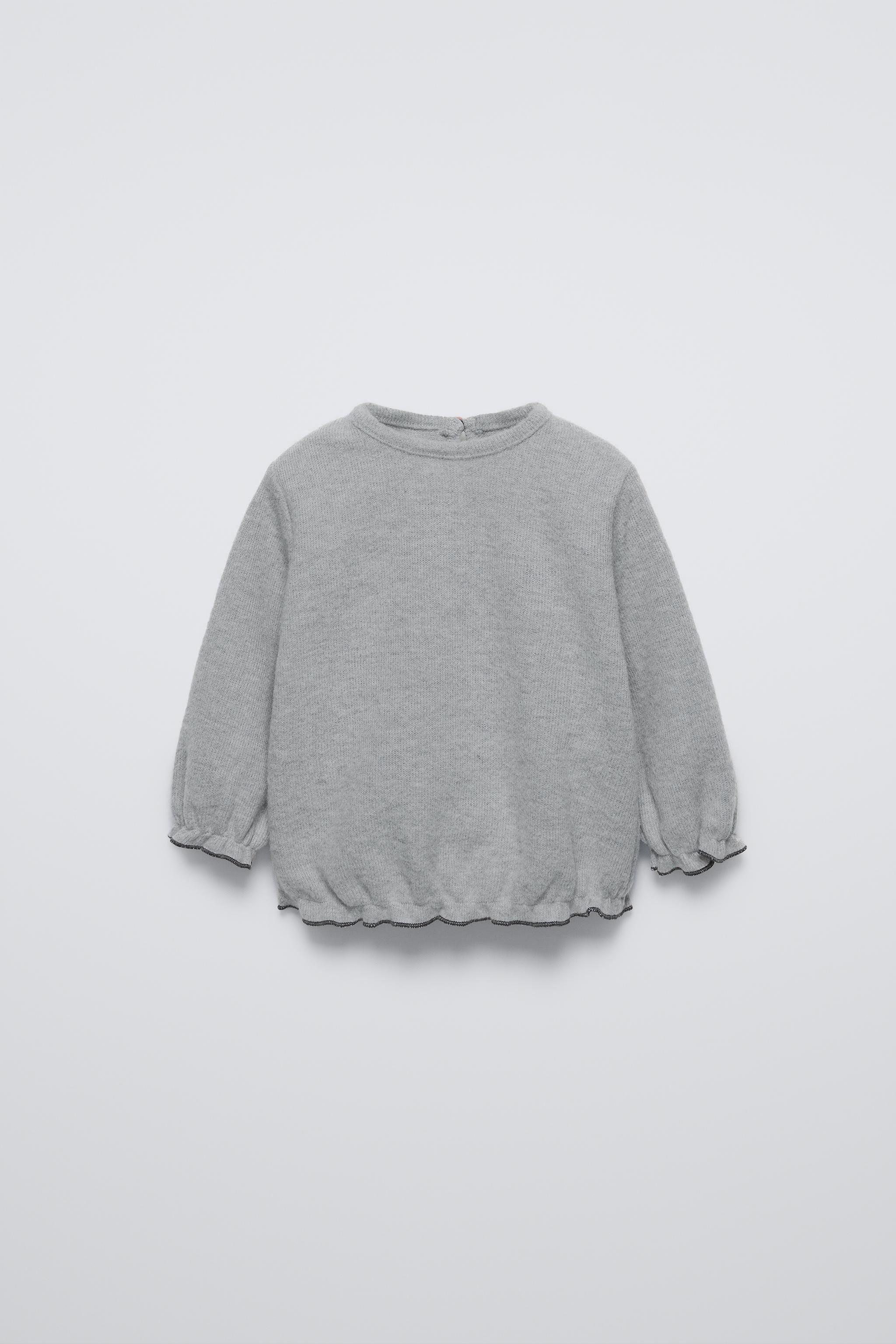 Zara Playera Soft Touch Detalle Rizo En Gris Vigore 3 6 Meses 68 Cm Ninos