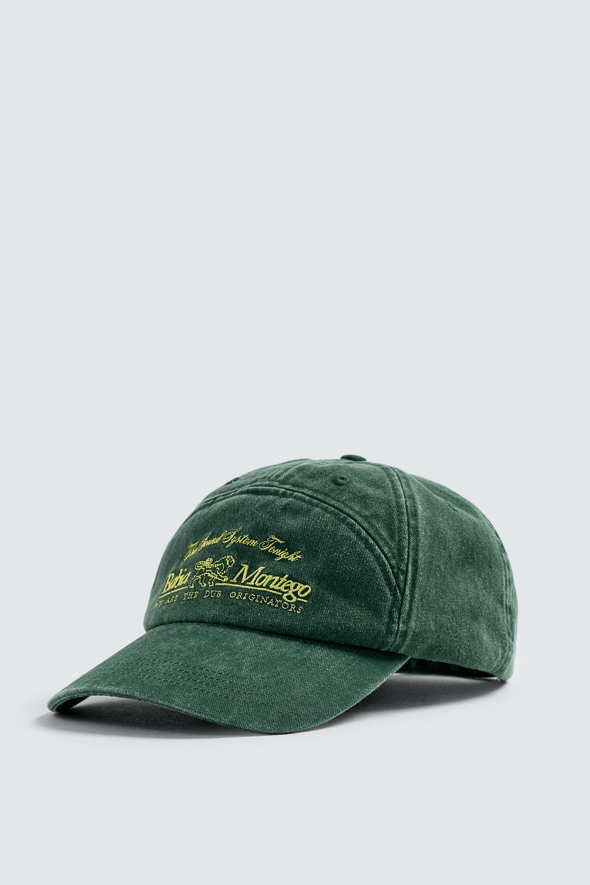 CONTRAST EMBROIDERED WASHED CAP