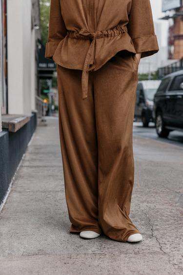 FAUX SUEDE SAFARI SHIRT AND TROUSERS SET - 692 by Zara - Image 1