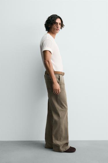 JEAN CHINO WIDE FLARE FIT - Ocre de Zara - Image 3