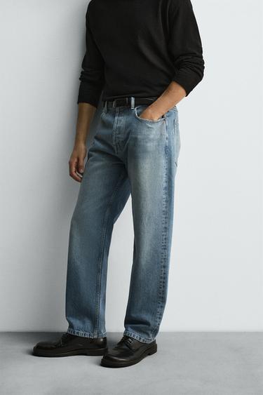 STRAIGHT ANKLE FIT JEANS - Mid-blue by Zara - Image 4