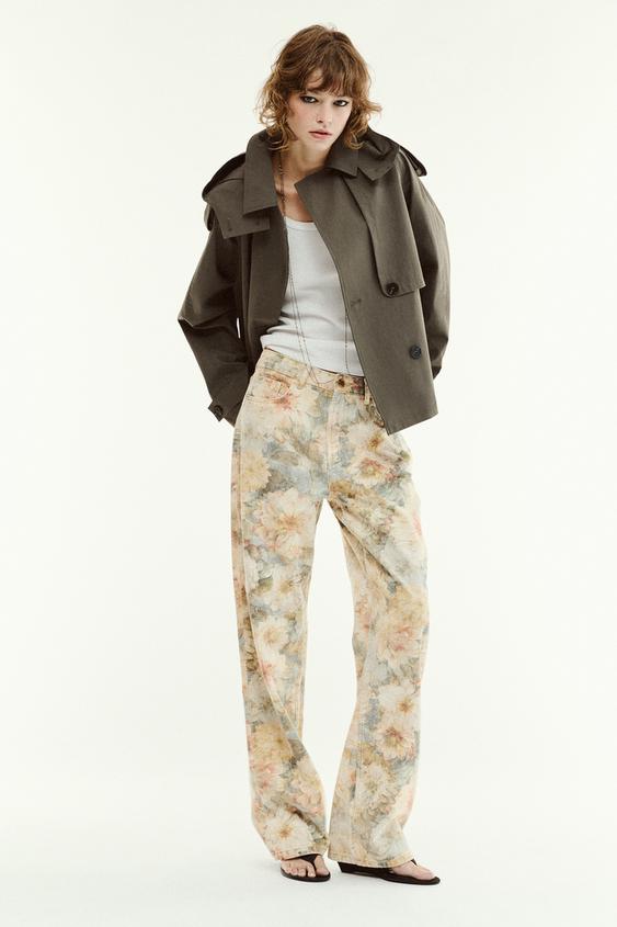TRENCH CORTA CAPUCHA - kaki oscuro de Zara - Imagen 0