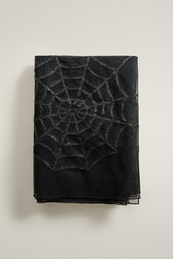 NAPPE ENFANT DAIM TOILES D’ARAIGNÉE HALLOWEEN - Noir de Zara - Image 0