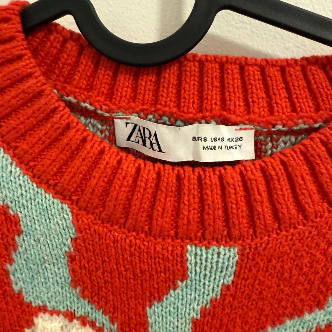 JACQUARD FLOWER KNIT SWEATER - Image 3