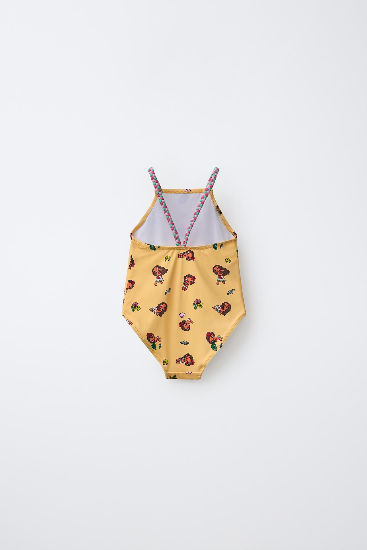 TODDLER/ MOANA © DISNEY PRINTED SWIMSUIT — Mid-yellow