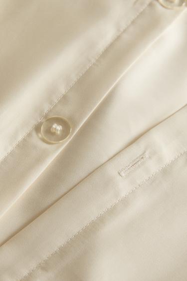 SATEEN DUVET COVER (1000 THREAD COUNT) - Cream by Zara - Image 3