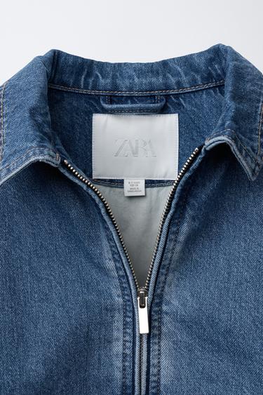 DENIM BOMBER JACKET - Mid-blue by Zara - Image 5