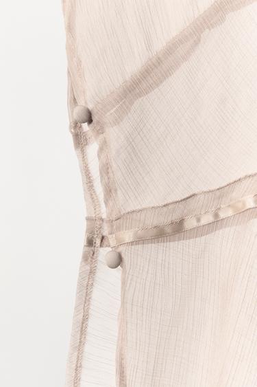 TOP STYLE LINGERIE BOUTONS - Rose craie de Zara - Image 7