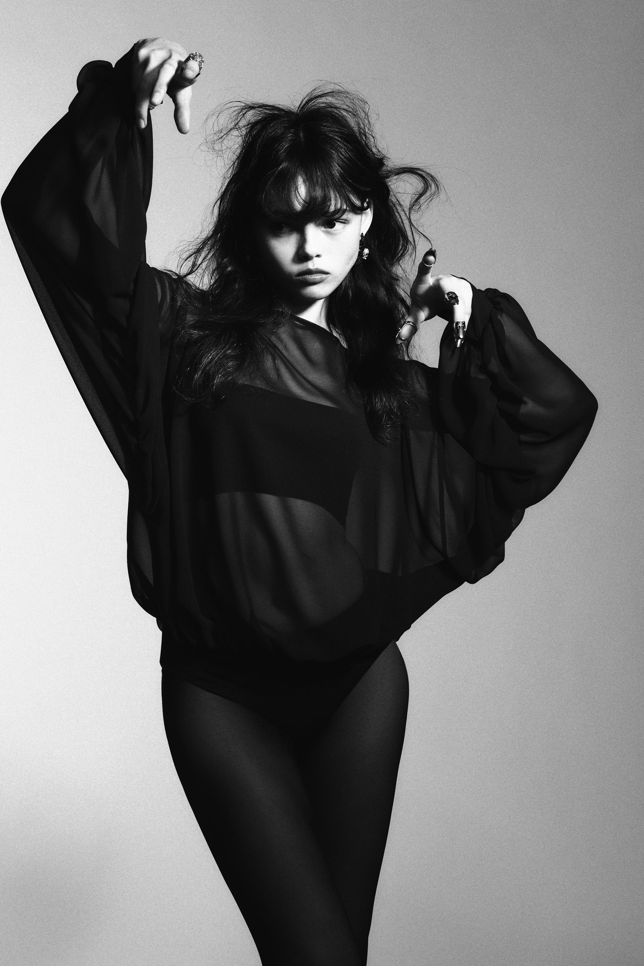 SEMI-SHEER LONG SLEEVE BODYSUIT