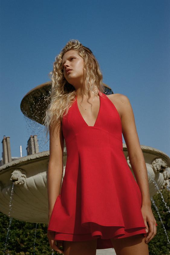 HALTER TWO-LAYER DRESS