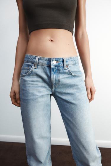JEAN TRF À JAMBES LARGES TAILLE BASSE - Bleu clair de Zara - Image 2