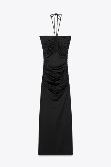 CUT-OUT MIDI DRESS - Black by Zara - Image 4