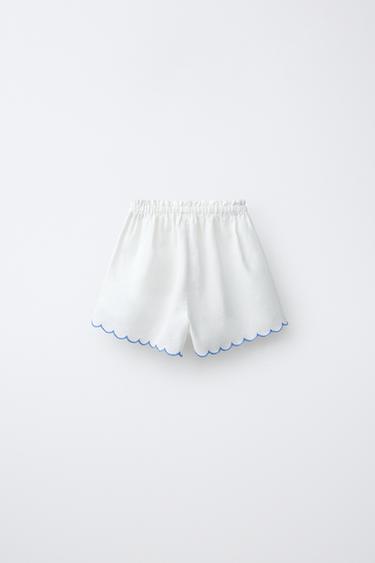 4-10 ANS/ PYJAMA FLEURS BRODÉES AVEC COTON ET LIN - Écru / Chiné de Zara - Image 4