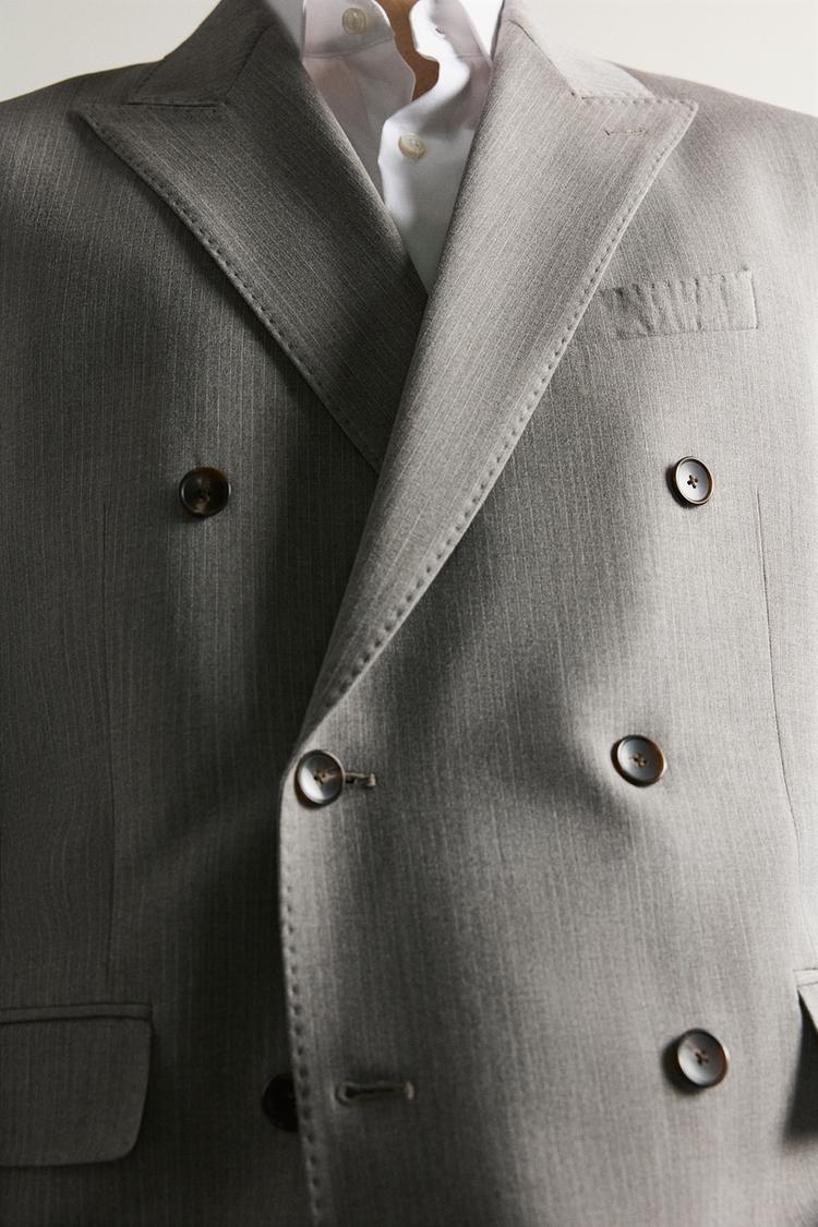 Blazer sastre cruzado a rayas 5