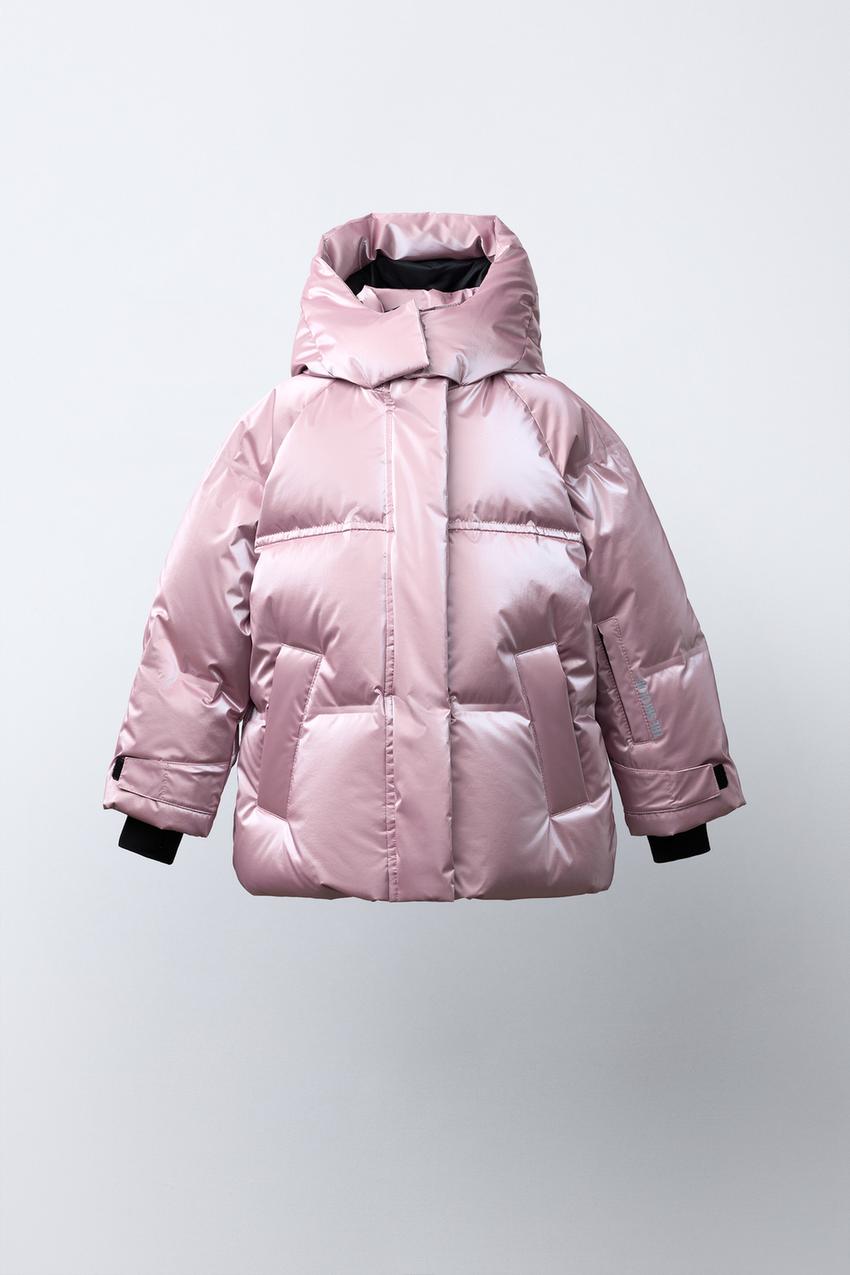RECCO®システム搭載、耐水加工入り、防風メタリックダウンジャケット 