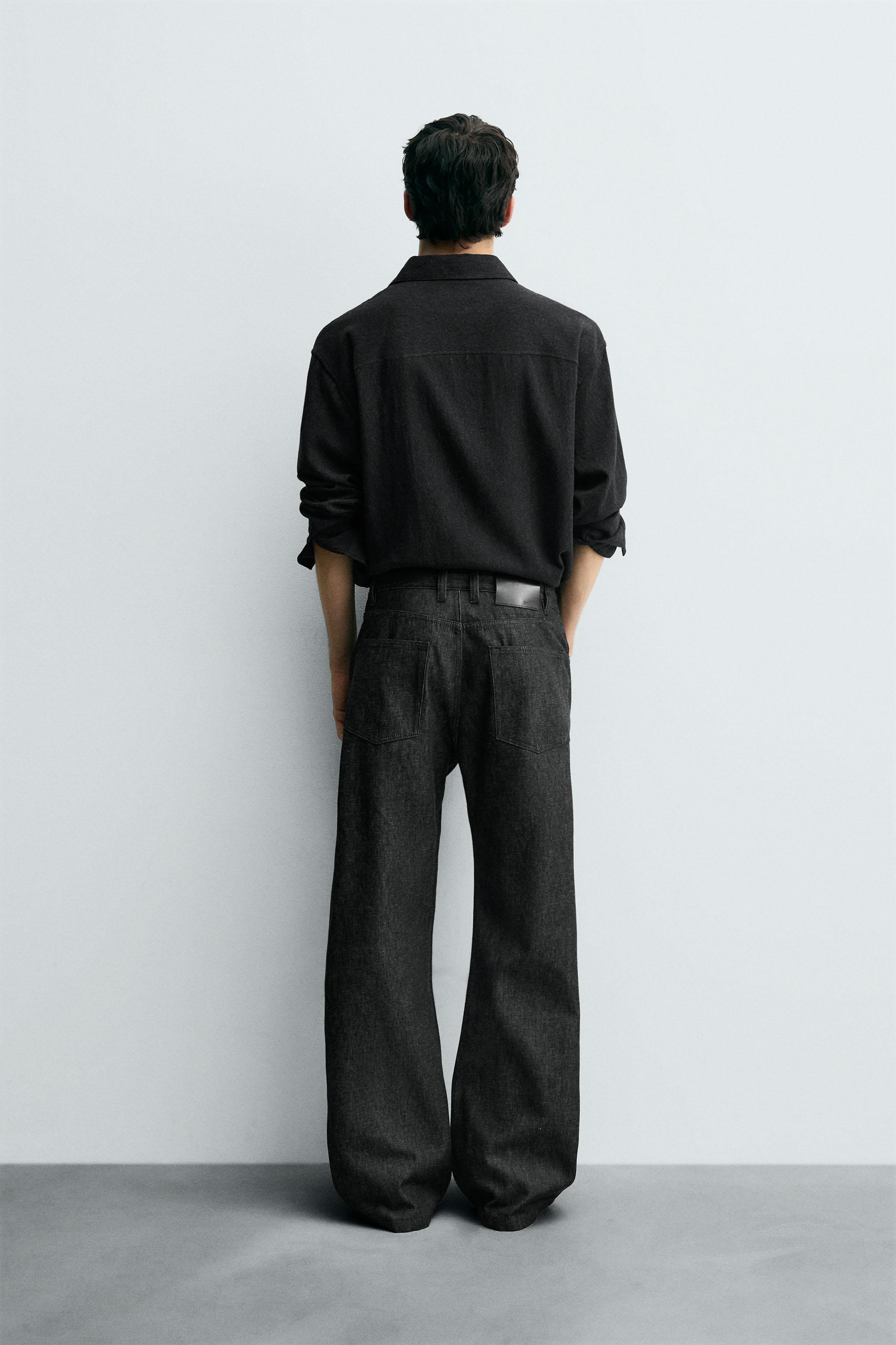 RELAXED FLARE FIT JEANS - Black | ZARA United States