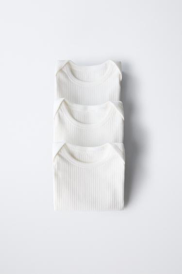 PACK TRES BODIES MANGA SISA CANALÉ - Blanco roto de Zara