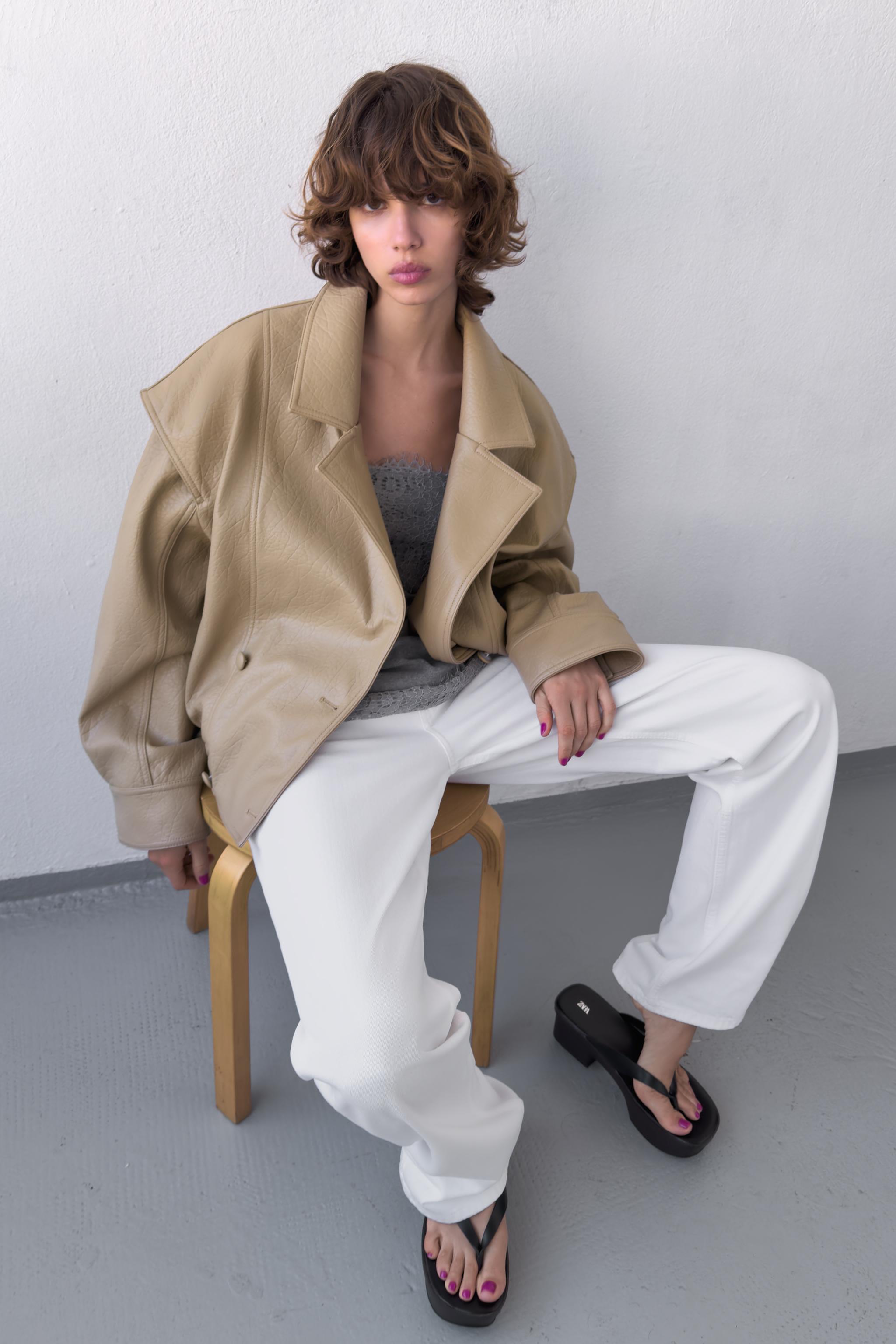 FAUX LEATHER BOMBER JACKET