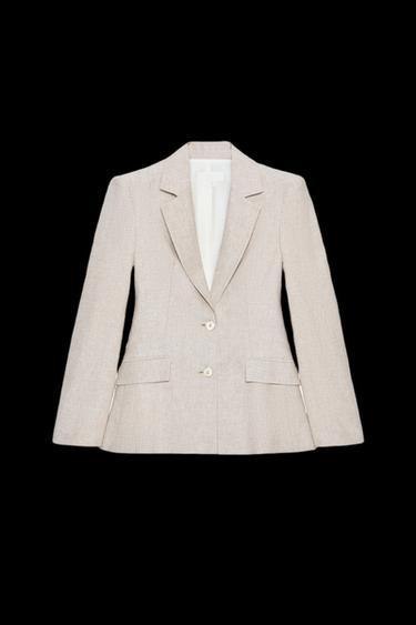 Zara LINEN BLAZER WITH DARTS - Sand / Marl - Image 0