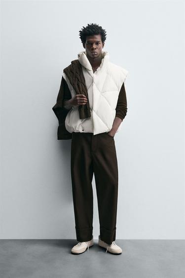 BOXY FIT PADDED GILET LIMITED EDITION - Oyster-white by Zara - Image 0