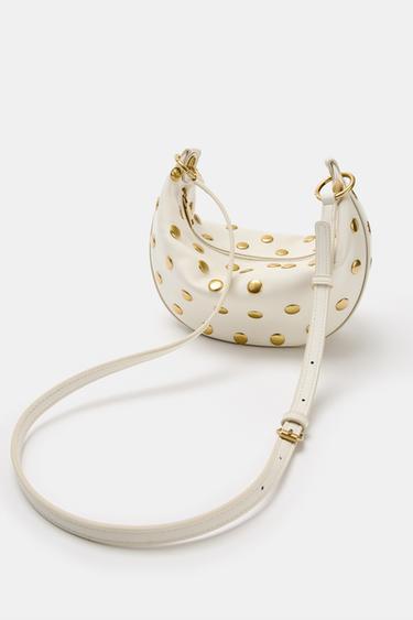 STUDDED SHOULDER BAG - white by Zara - Image 3