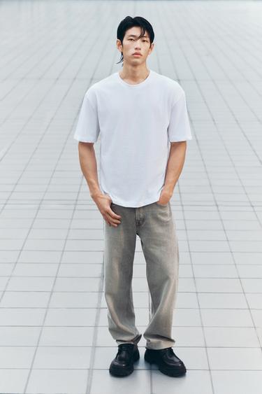 STRAIGHT-LEG JEANS - Grey by Zara
