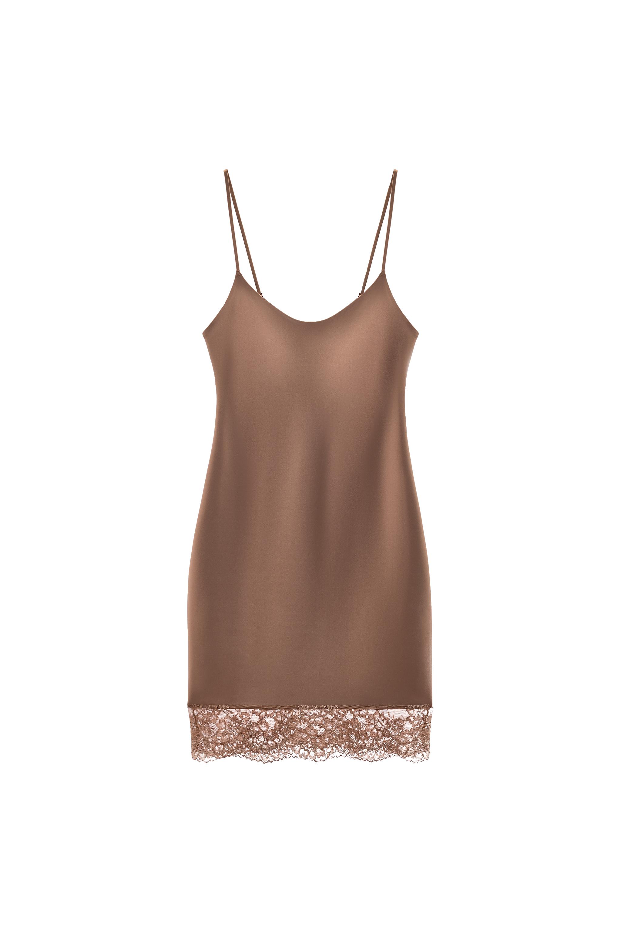 beige lace dress zara ZARA. Pale pink lace dress, size XL – Hibuy market main image 1