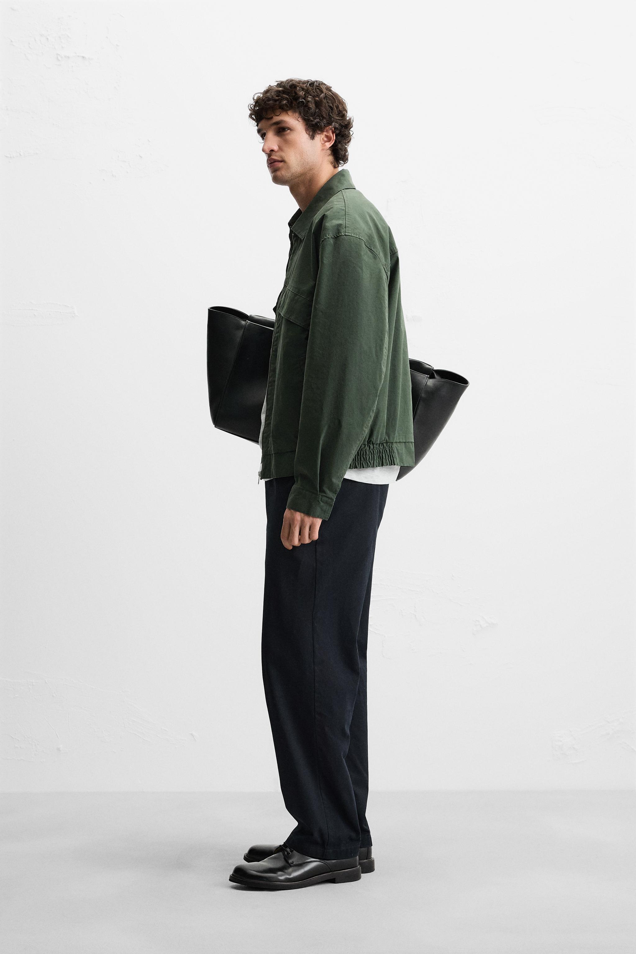 ZARA - 新品ZARAオーバーサイズショートZIPジャケットLの通販