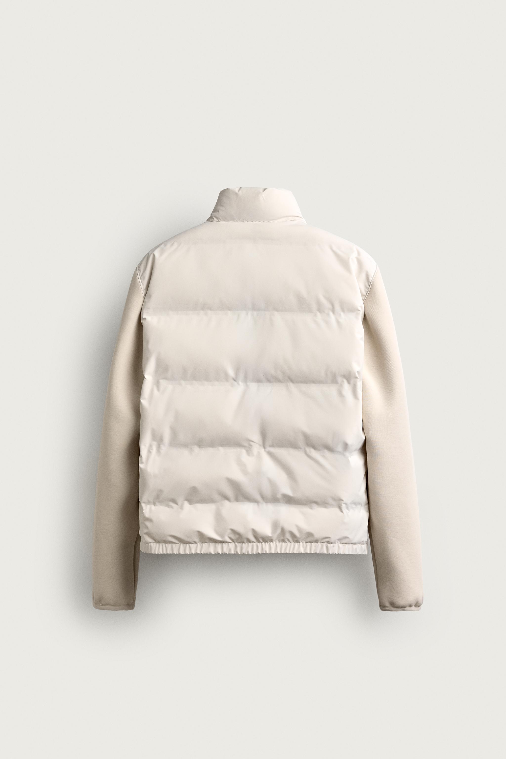 COMBINATION PUFFER JACKET — Ecru