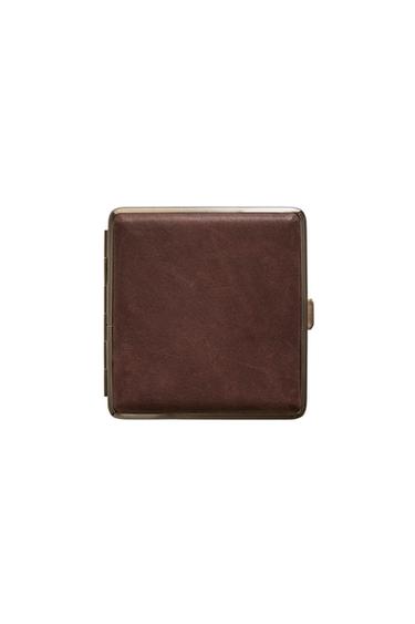 PITILLERA PIEL MARRÓN - Marrón de Zara