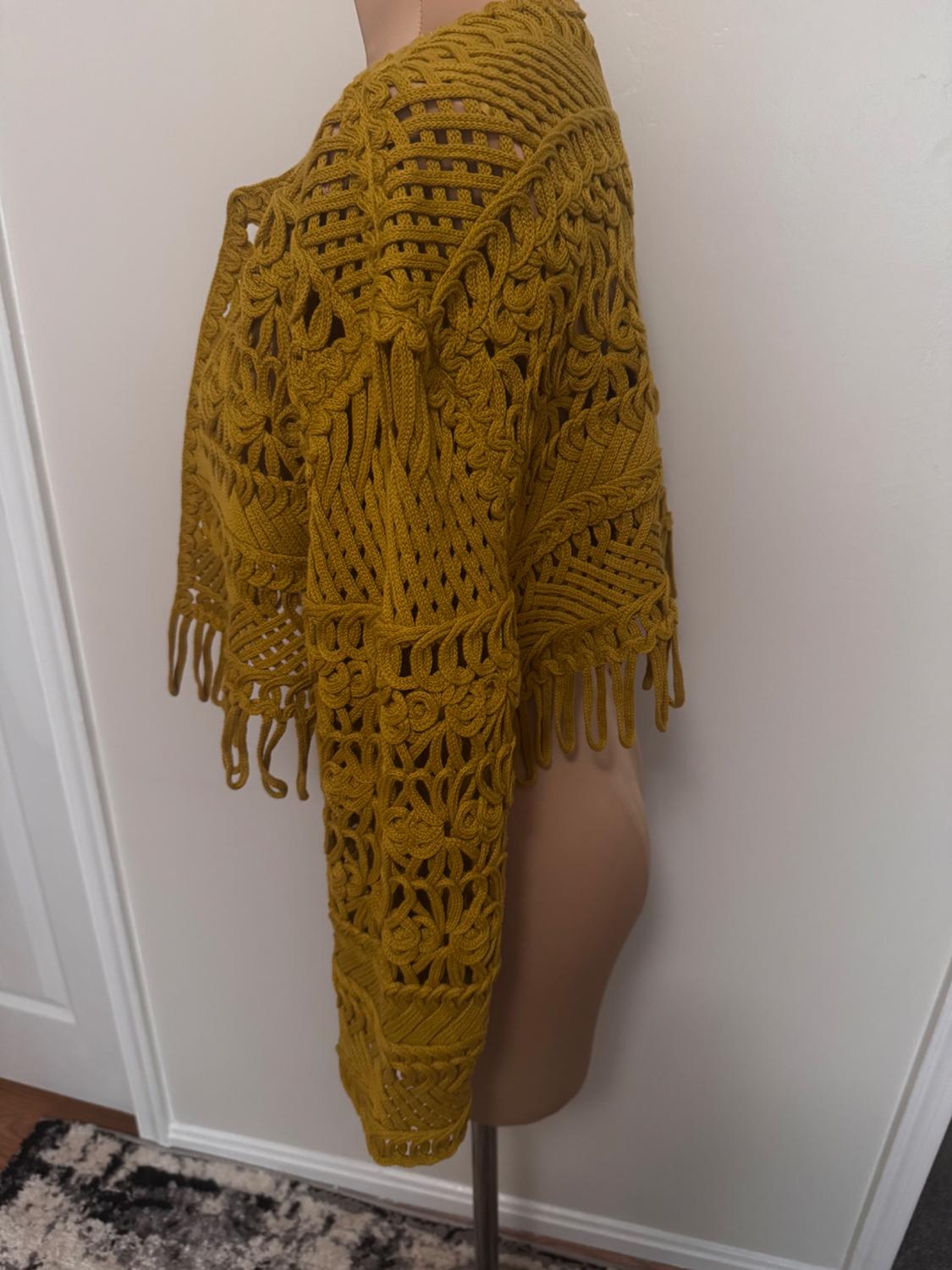 FRINGED MACRAMÉ SHORT JACKET - Image 3
