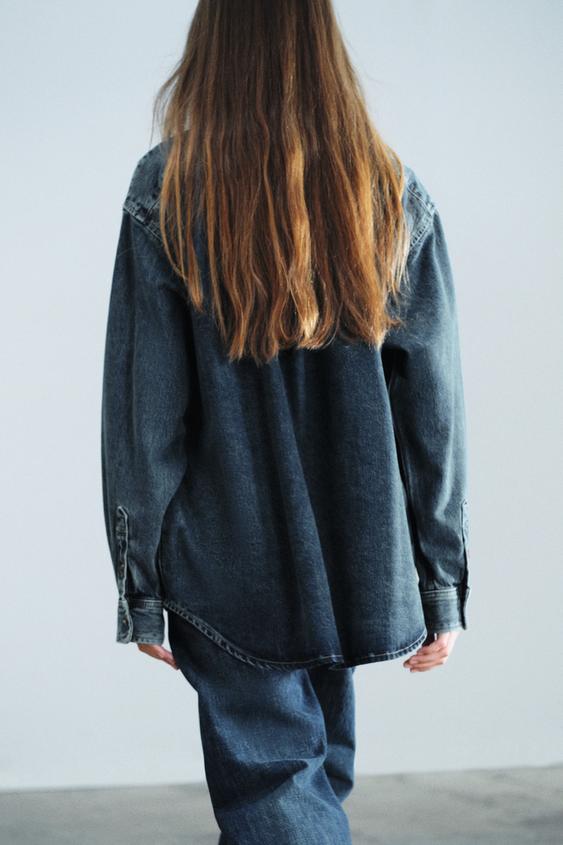 CHEMISE DENIM ZW COLLECTION - Bleu de Zara - Image 2