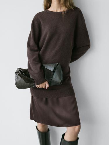 Zara 100% cashmere sweater dress - Chocolate