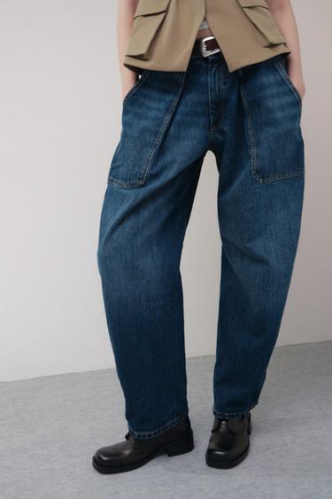 ZW COLLECTION BALLOON JEANS - Blue by Zara