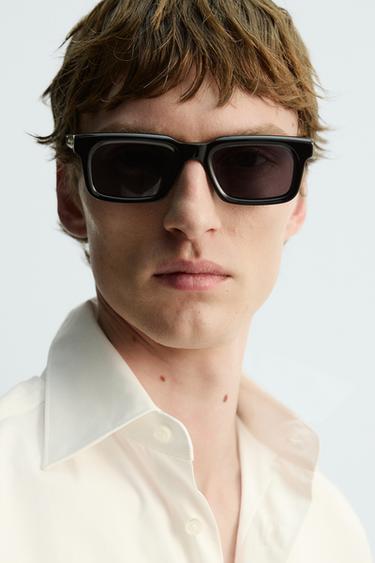 RECTANGULAR SUNGLASSES - Black by Zara - Image 1