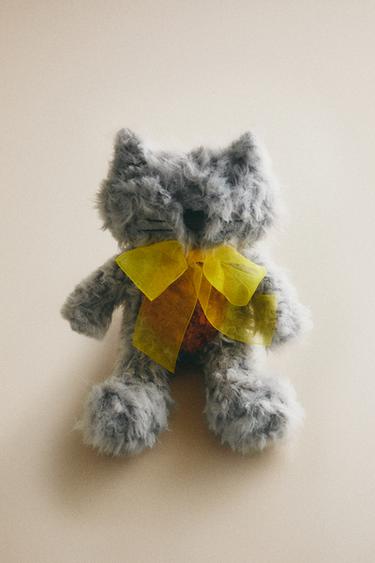 KIDS' X THE ANIMALS OBSERVATORY CAT SOFT TOY - Grey by Zara - Image 4