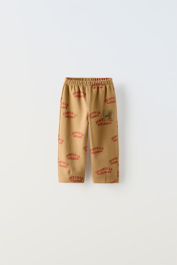 Slogan Trousers - Camel 