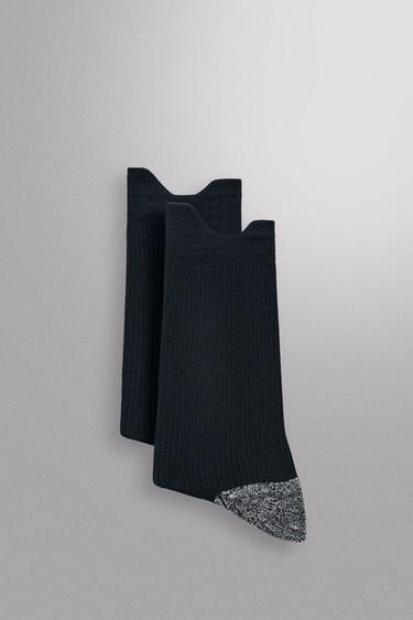 Zara 2-PACK TRAINING SOCKS - Navy blue